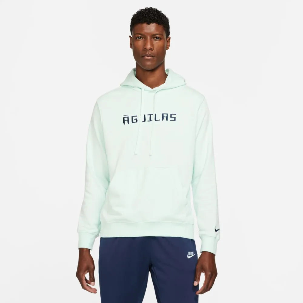 Nike 2021-22 Club America GFA Fleece Hoodie - Ghost Aqua (Model - Front)