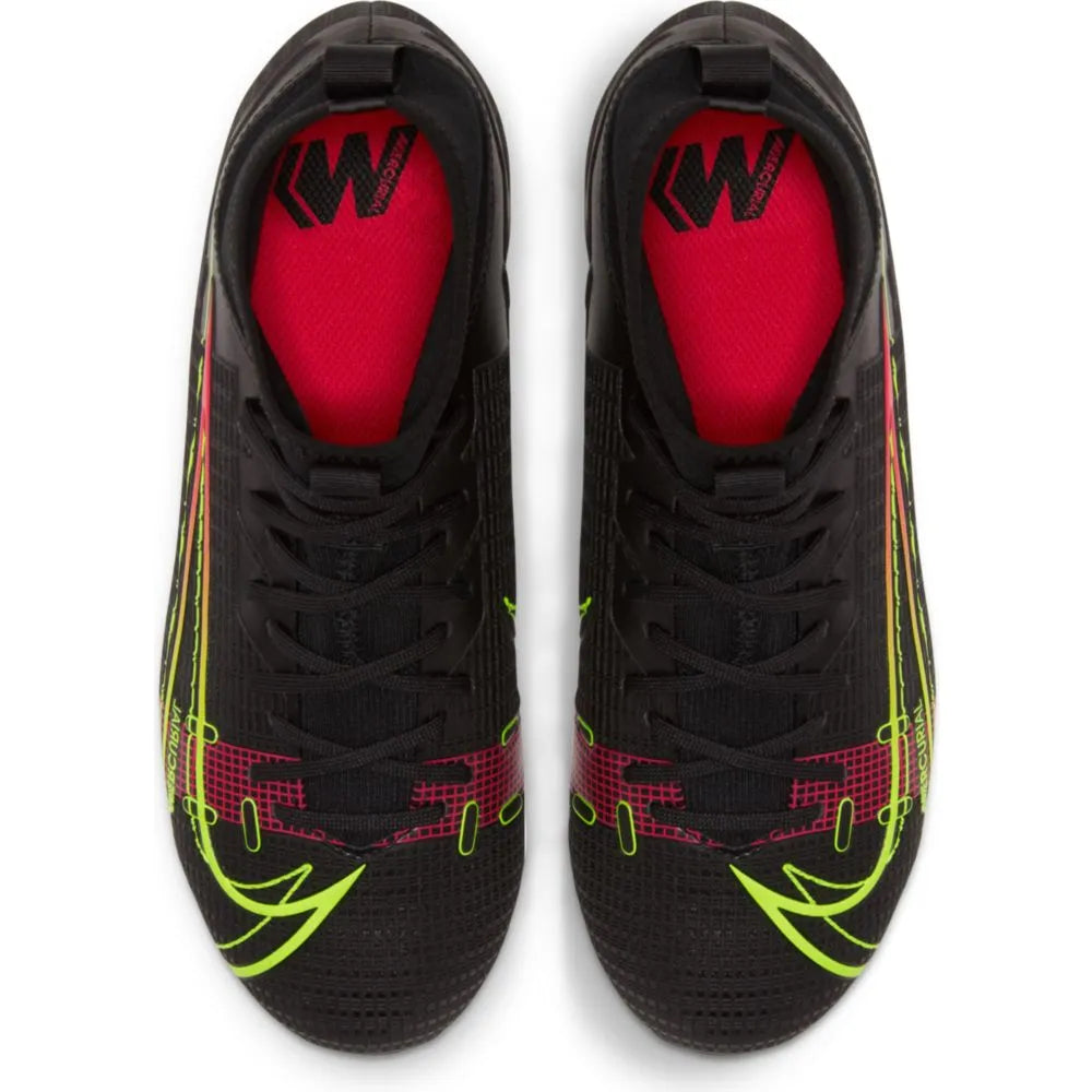 Nike JR Mercurial Superfly 8 Academy FG-MG - Black-Volt-Crimson