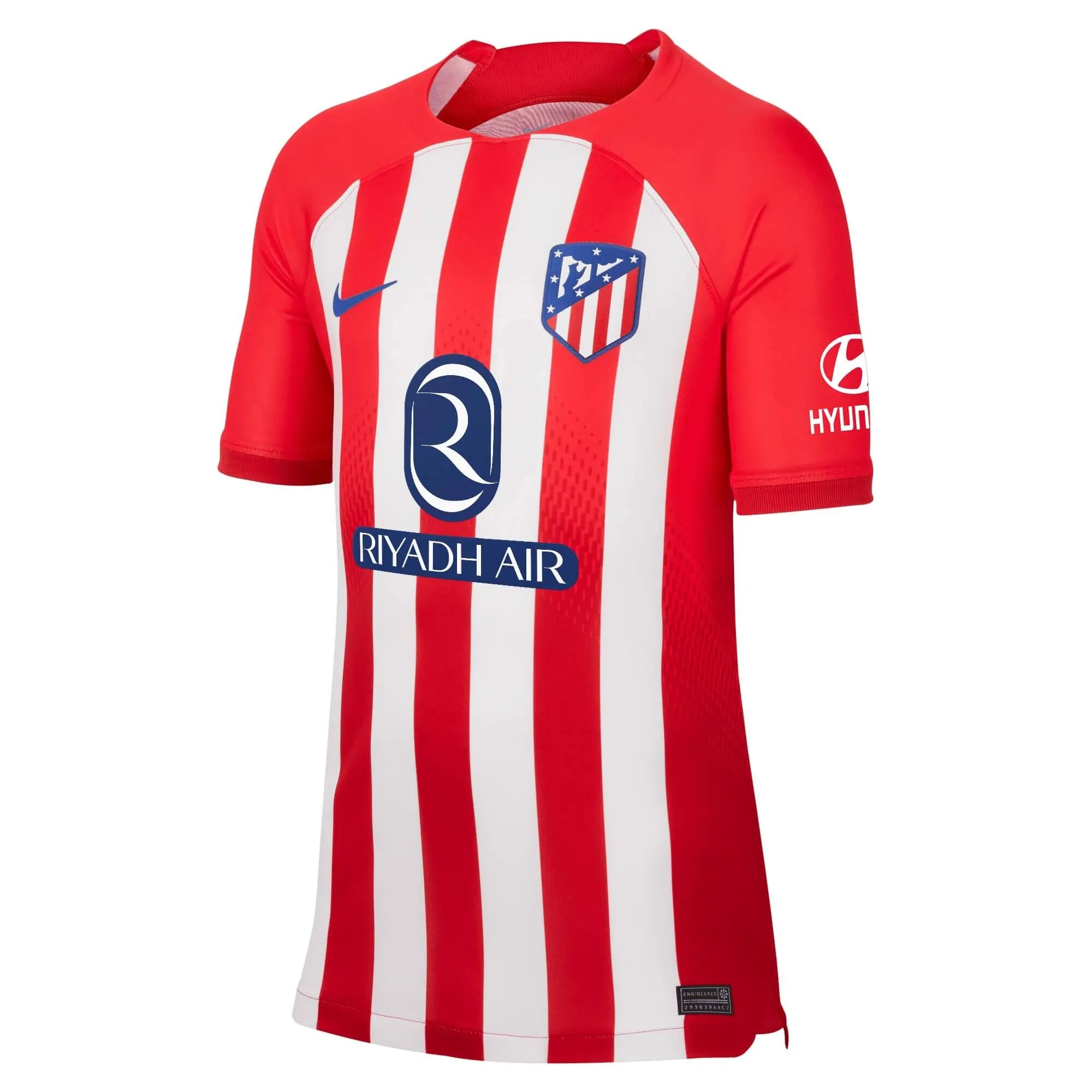 Nike 2023-24 Atletico Madrid Youth Stadium Home Jersey (Front)