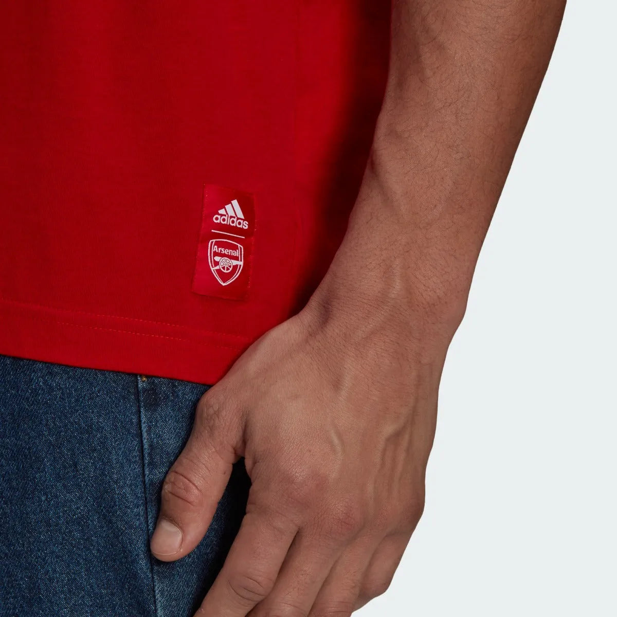 Adidas 2021-22 Arsenal Tee - Scarlet-White (Detail 2)