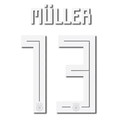 Germany 2018 Away Muller #13 Jersey Name Set