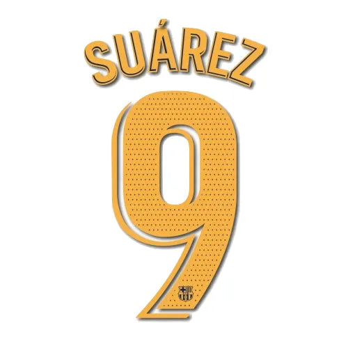 Barcelona 2019/21 Home Suarez #9 Jersey Name Set