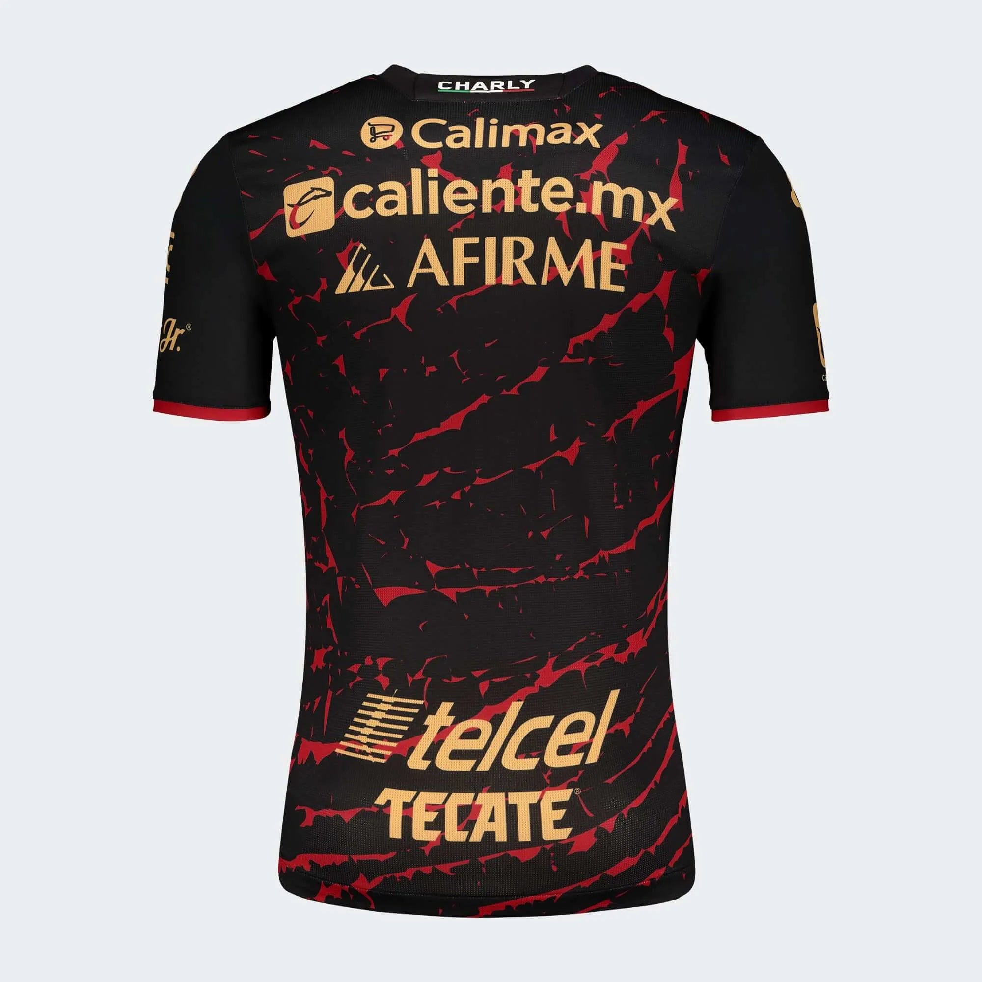 Charly 2022-23 Club Tijuana Home Jersey - Black-Red (Back)