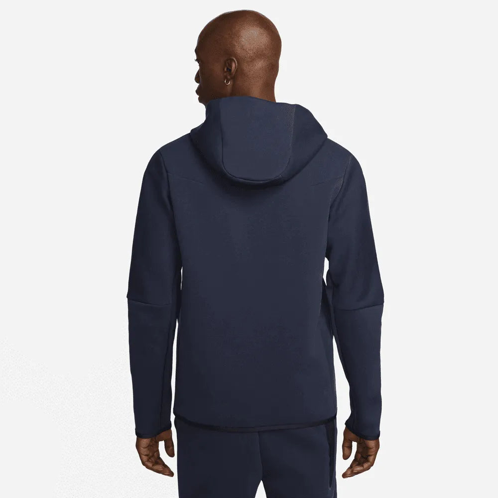 Nike 2023-24 Tottenham Tech Fleece Hooded jacket- Navy (Model - Back)