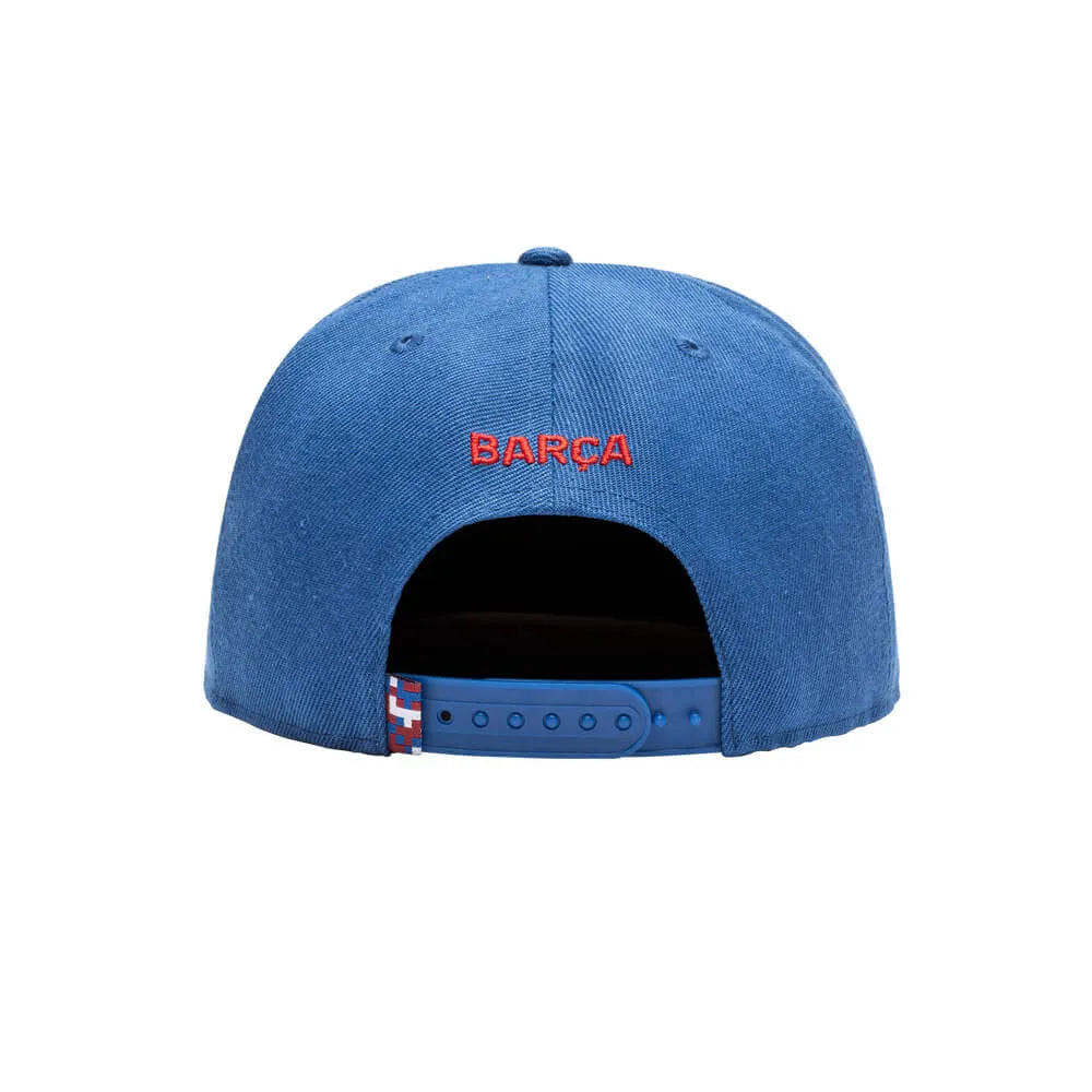 FI Collection Barcelona Crayon Snapback Hat - Blue (Back)