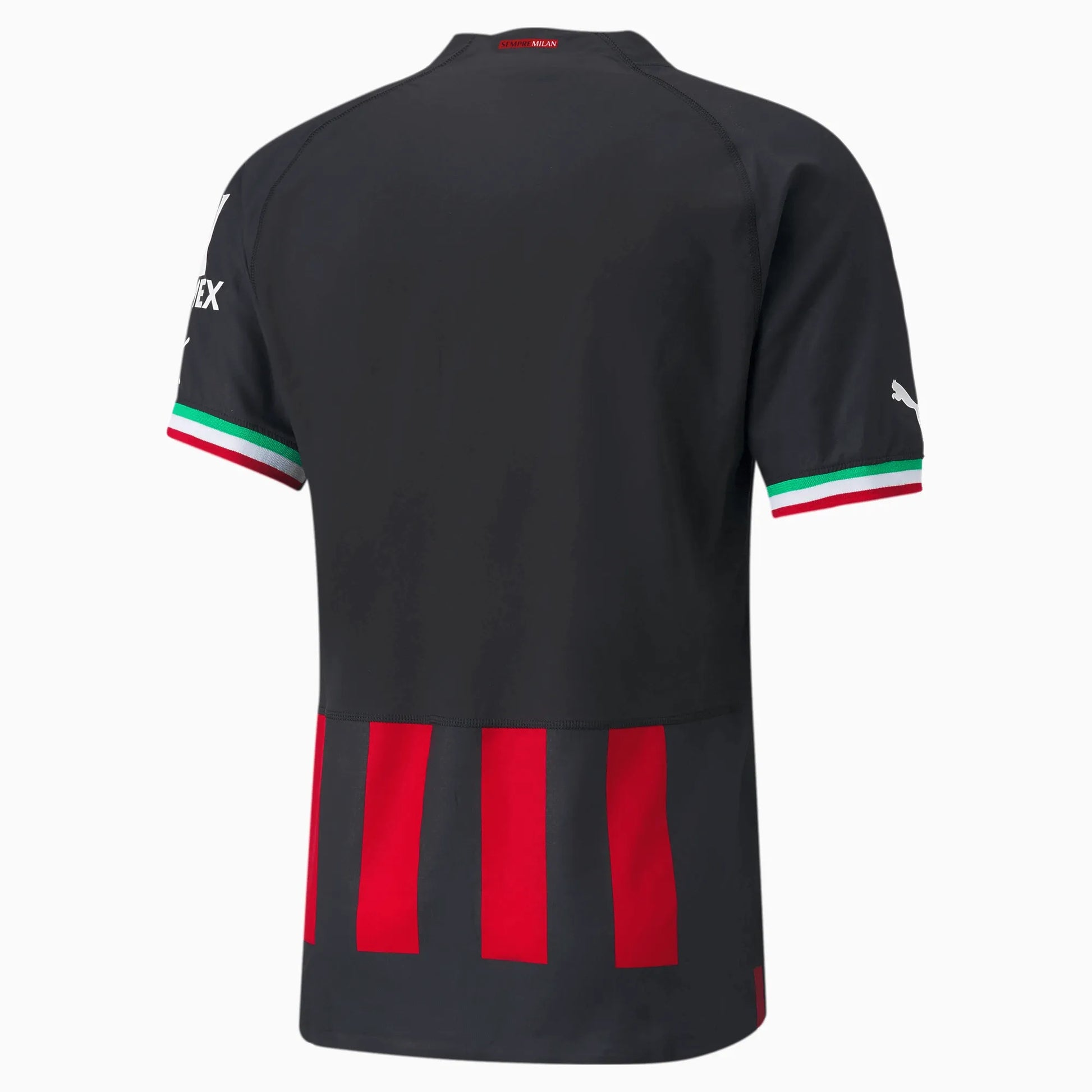 Puma 2022-23 AC Milan Authentic Home Jersey - Black-Red (Back)