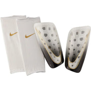 Nike Mercurial Lite Shinguards-White-Black-Gold