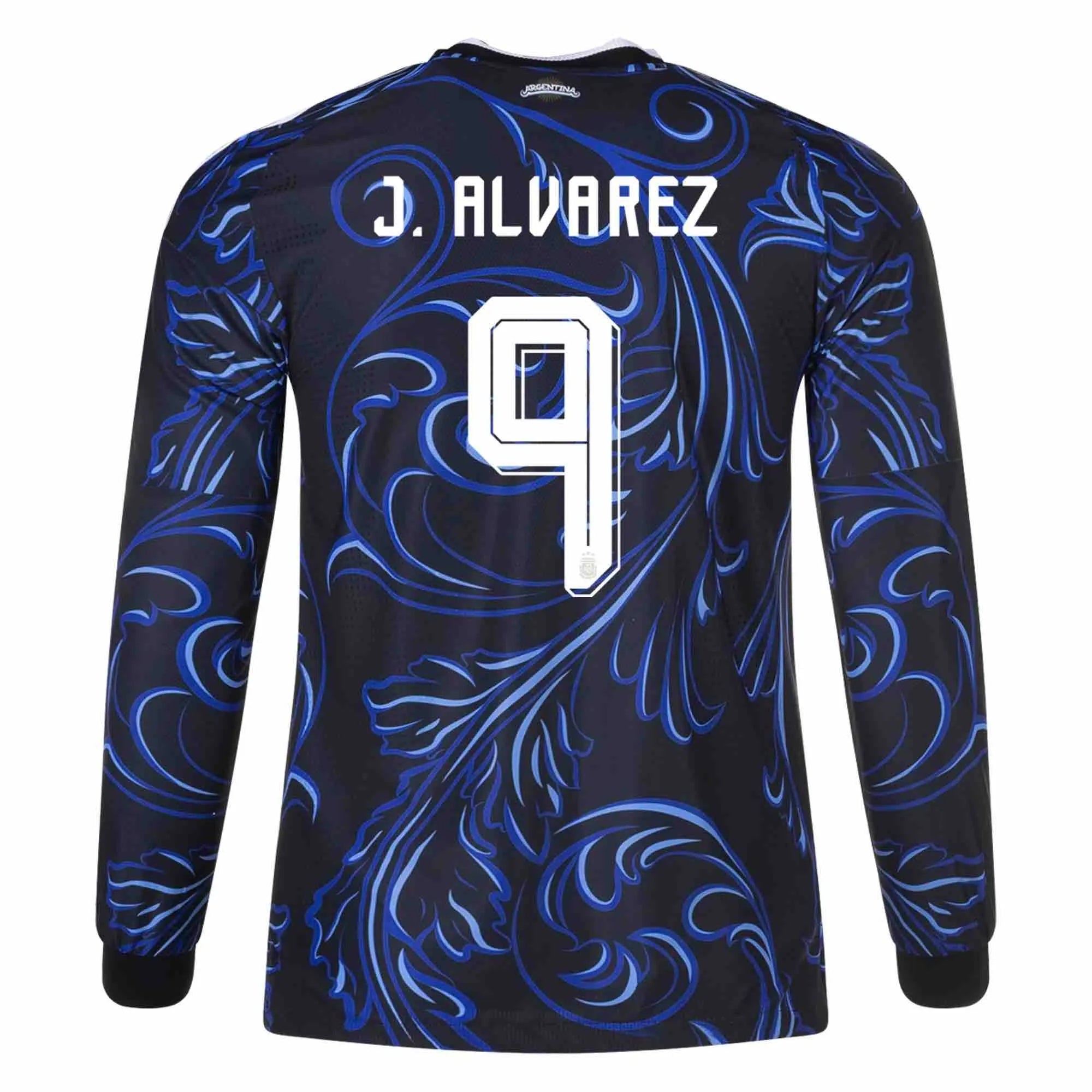 adidas 2026 Argentina Men's Authentic Away Long-Sleeve Soccer Jersey (J. Alvarez)