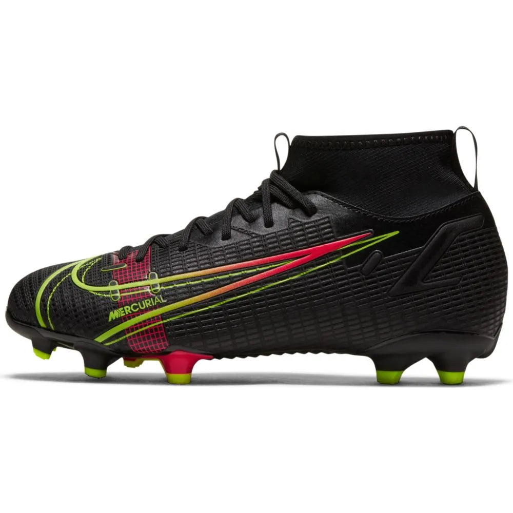 Nike JR Mercurial Superfly 8 Academy FG-MG - Black-Volt-Crimson