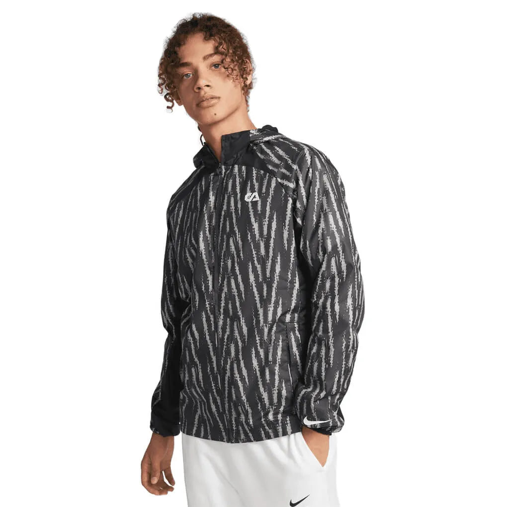 Nike 2022-23 Club America AWF Full Zip Jacket - Black-Grey (Model - Front)