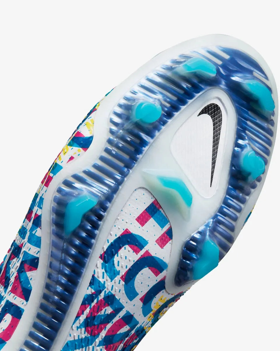 Nike Phantom GT Elite DF 3D FG - White-Blue-Pink (Detail 1)