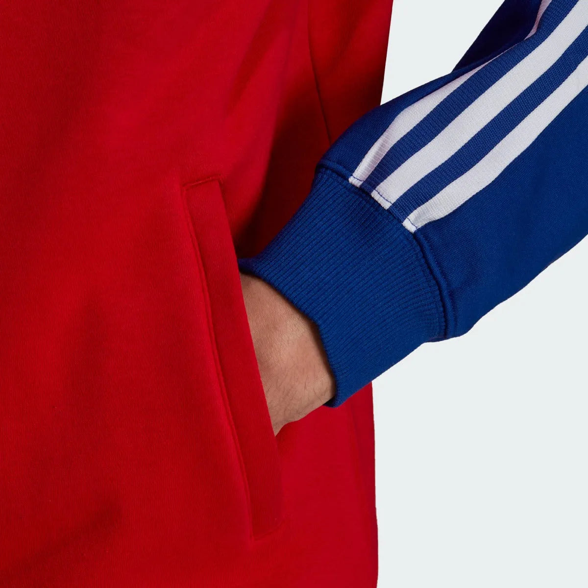 adidas 21-22 FC Bayern Tiro 21 Anthem Jacket - True Red-Mystery Ink (Detail 2)