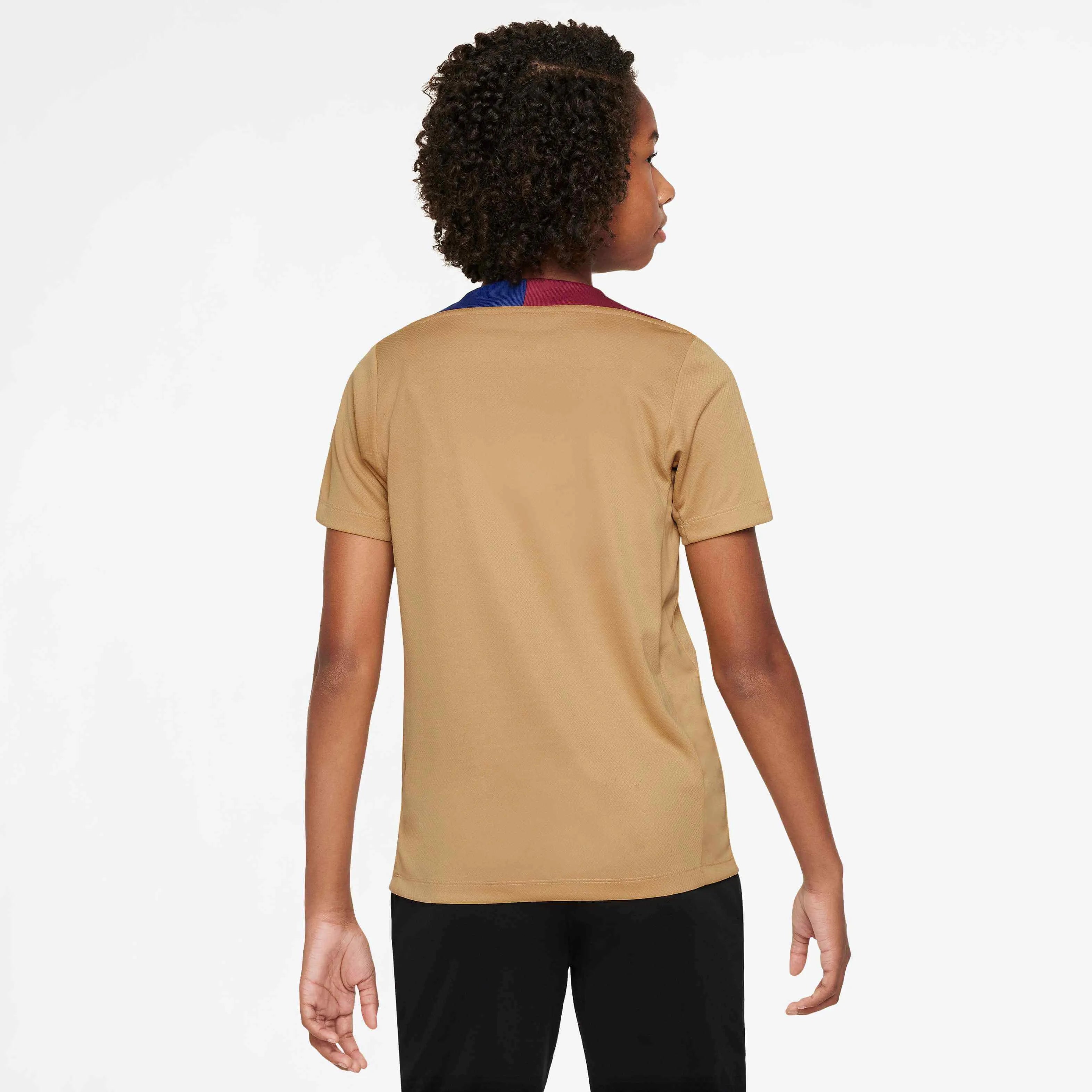 Nike 2024-25 Barcelona Youth Strike Top Club Gold (Model - Back)