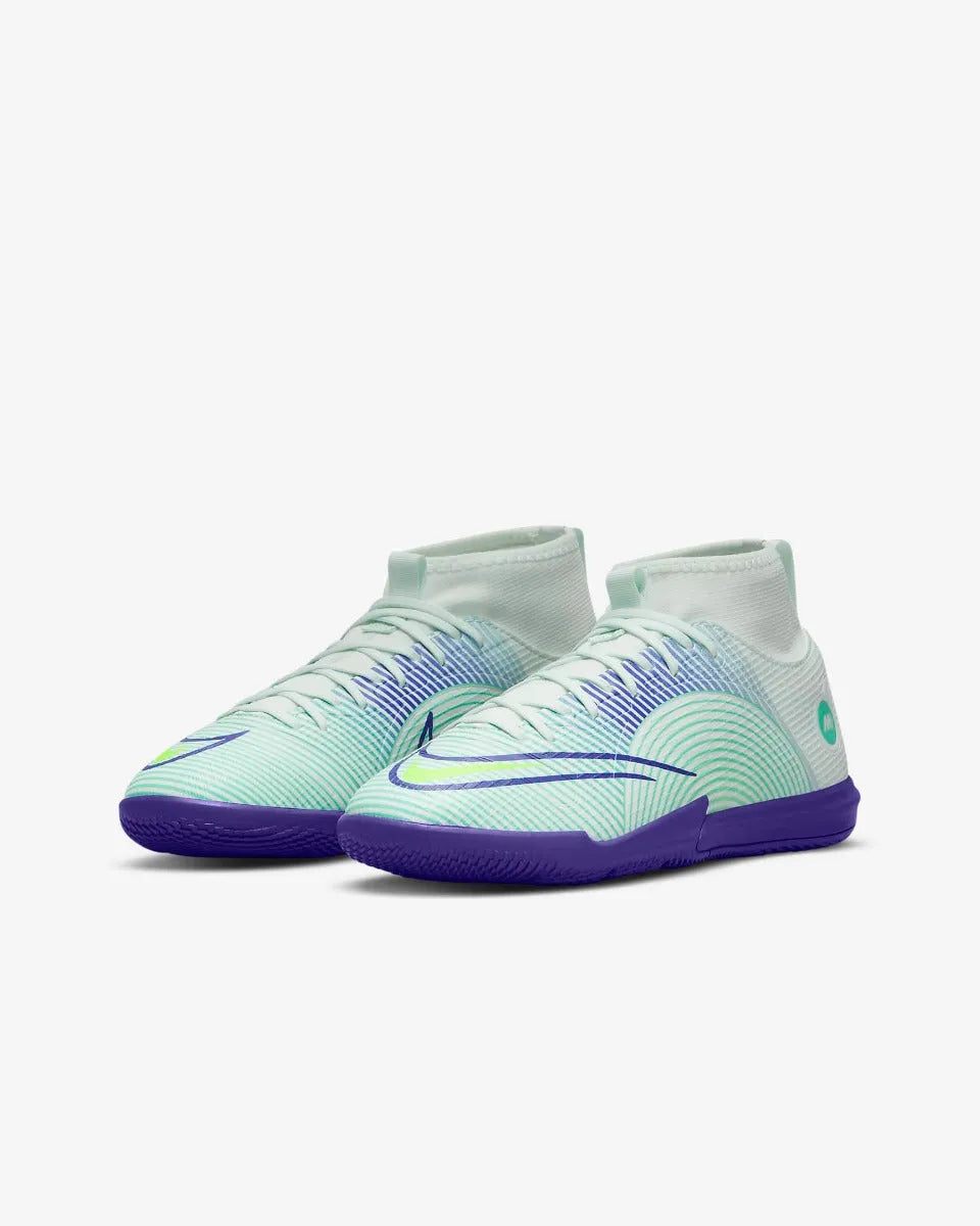 Nike JR Superfly 8 Academy MDS Indoor - Barley Green-Volt (Pair - Diagonal)