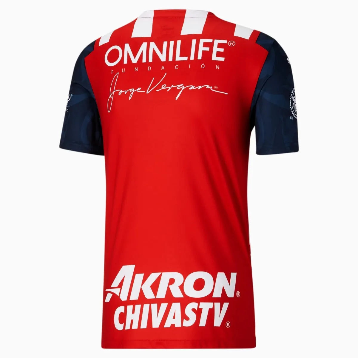 Puma 2021-22 Chivas Home Jersey - Red-White (Back)