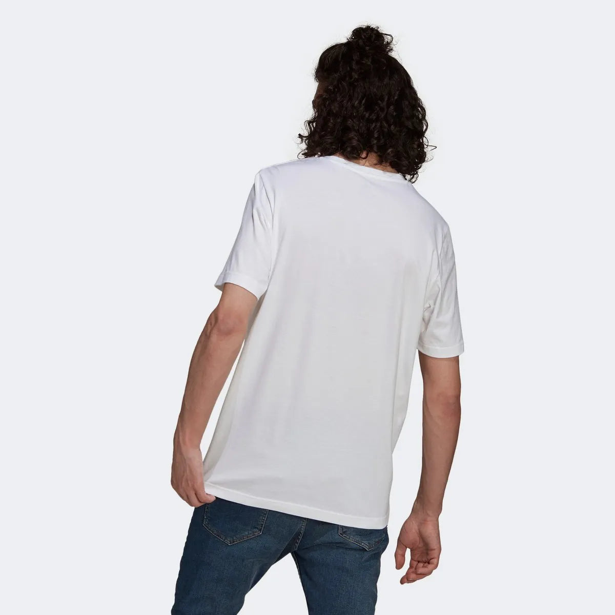 Adidas 2021-22 Real Madrid Tee - White-Blue (Model - Back)