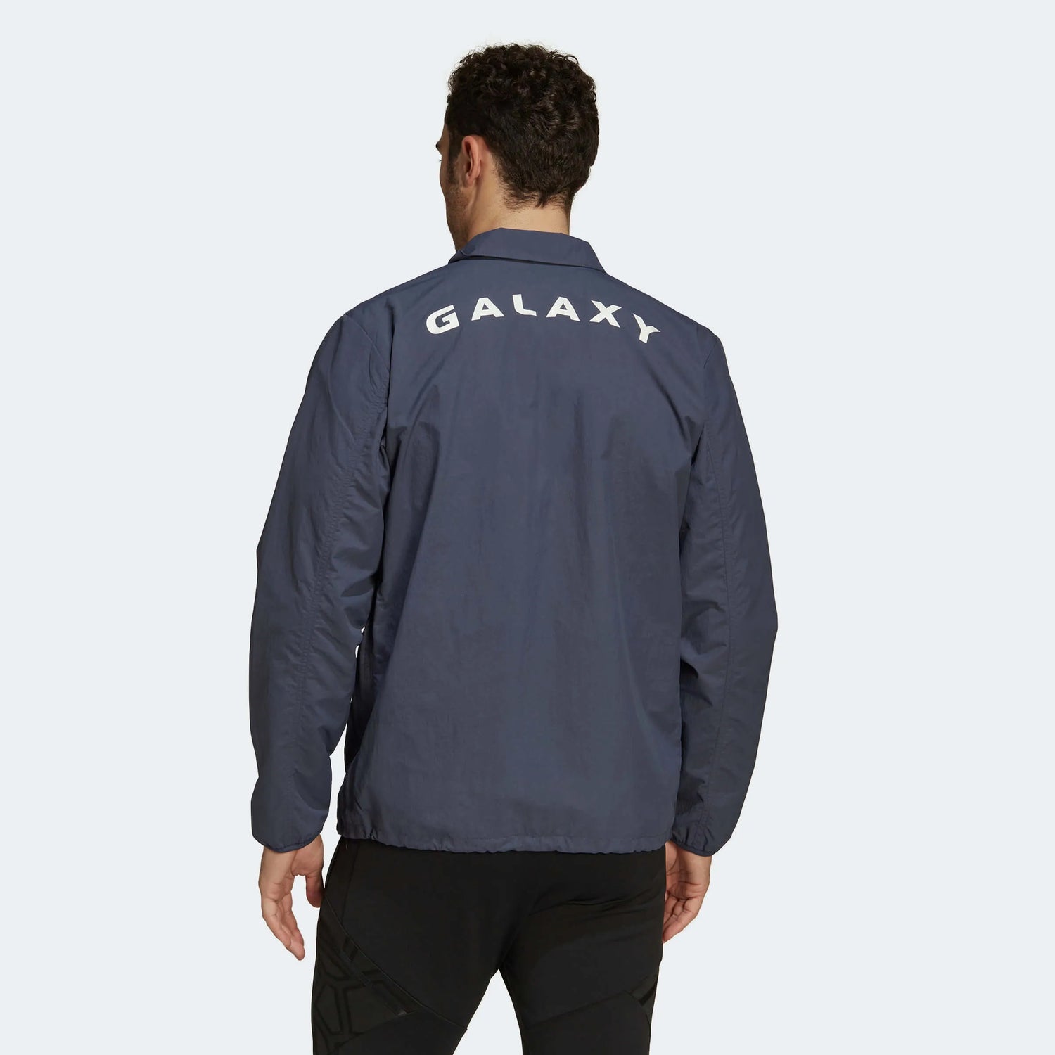 adidas 2022-23 LA Galaxy Anthem Jacket - Shadow Navy (Model - Back)
