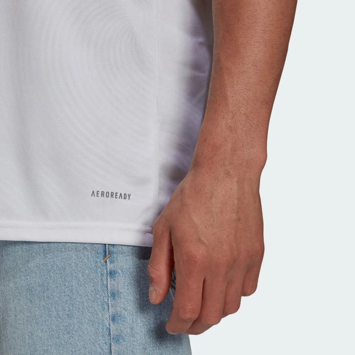 Adidas 2021-22 Real Madrid Home Jersey - White-Blue-Orange (Detail 2)