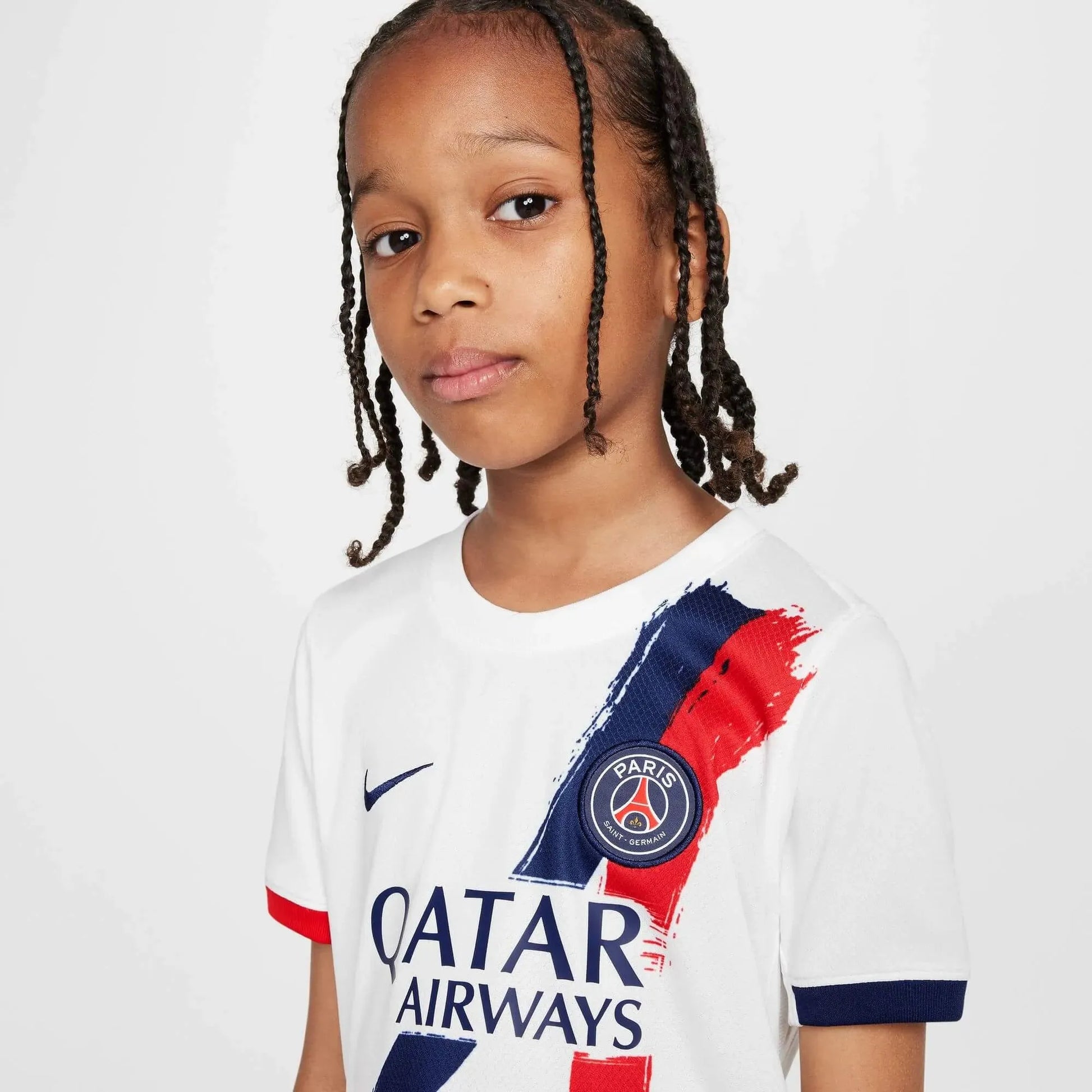 Nike 2024-25 PSG Youth Stadium Away Jersey 3-Piece Kit (Detail 1)