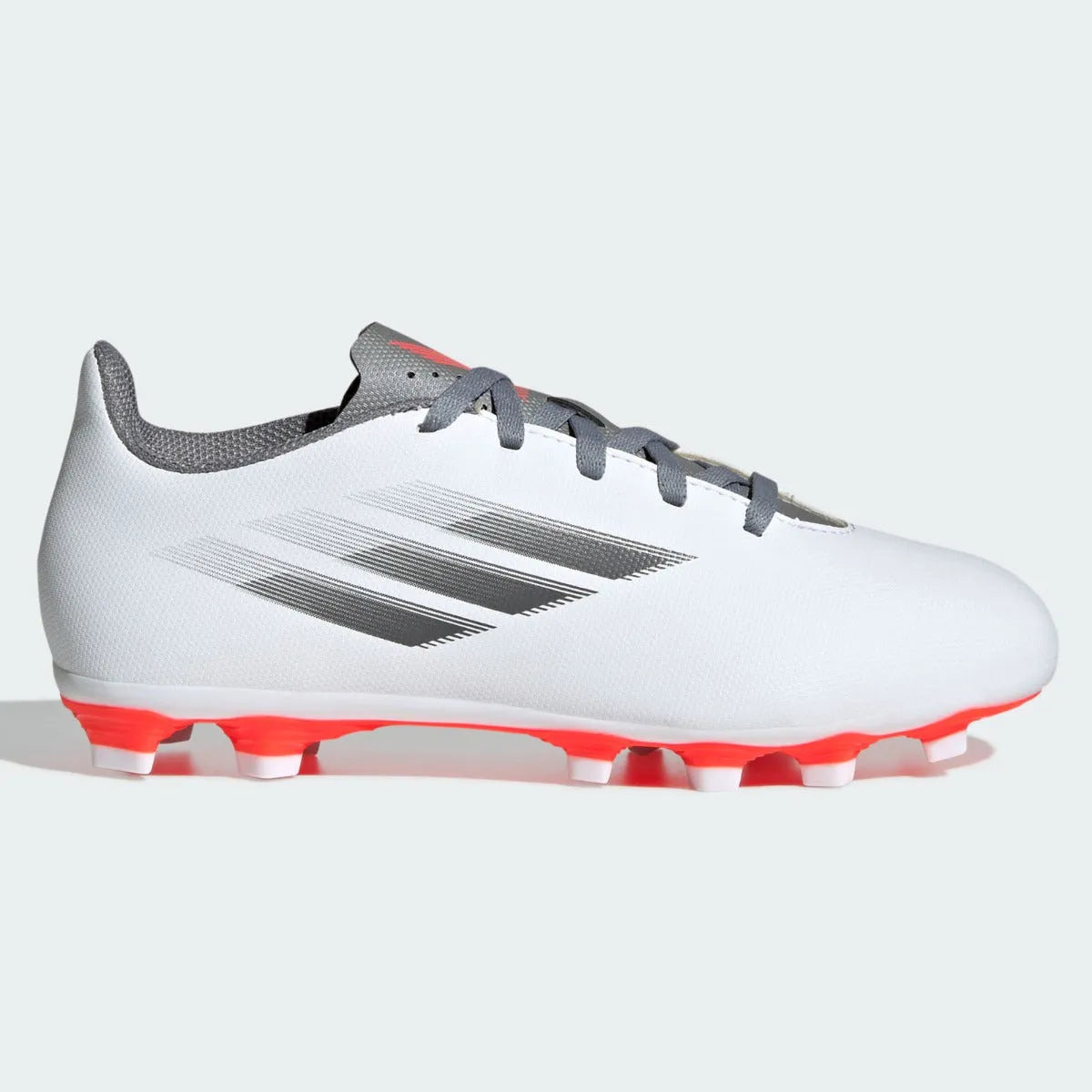 Adidas JR X Speedflow .4 FxG - White-Iron Metallic (Side 1)