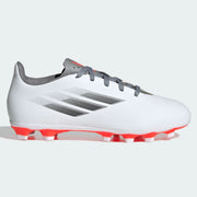 Adidas JR X Speedflow .4 FxG - White-Iron Metallic (Side 1)