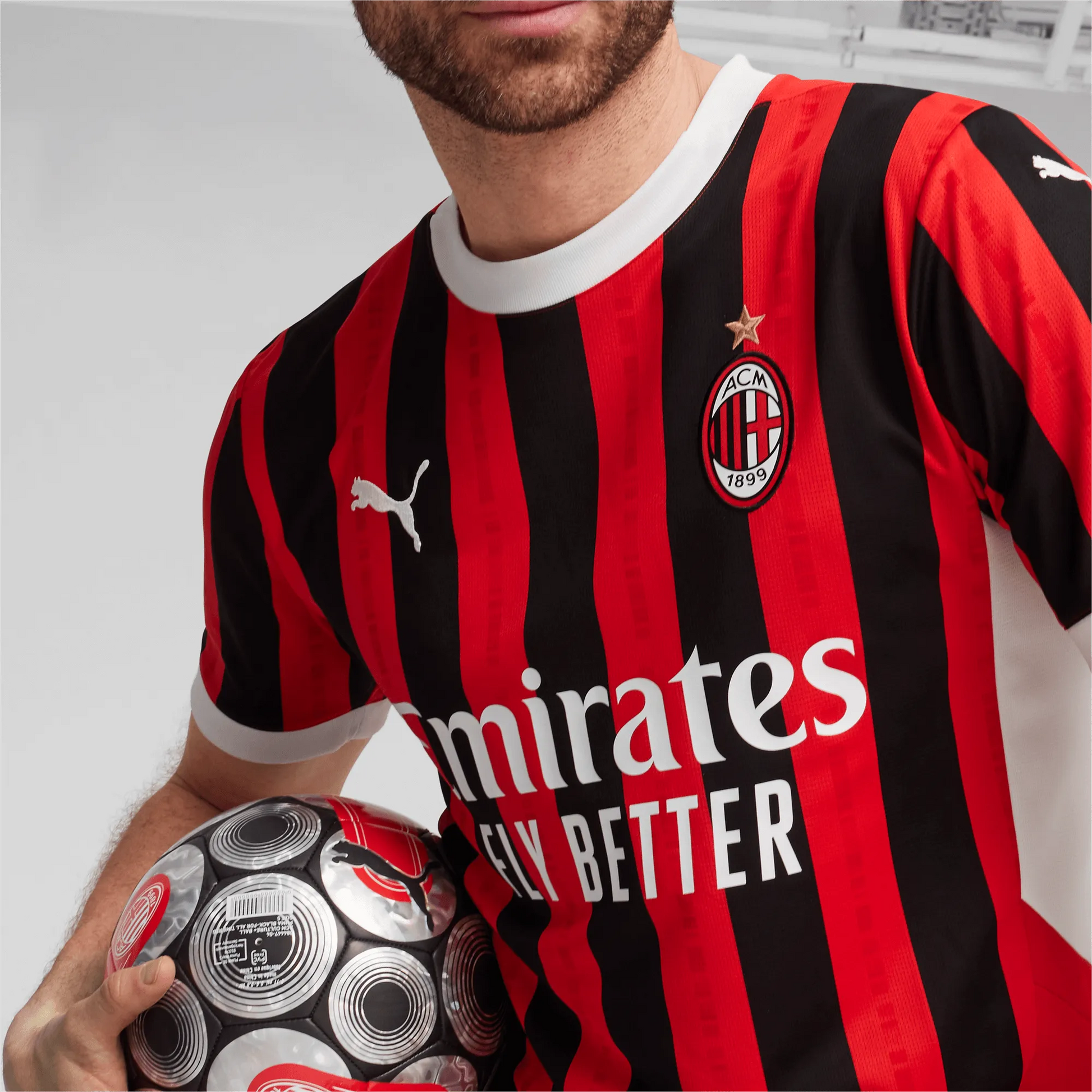 Puma 2024-25 AC Milian Men's Stadium Home Jersey (Detail 1)