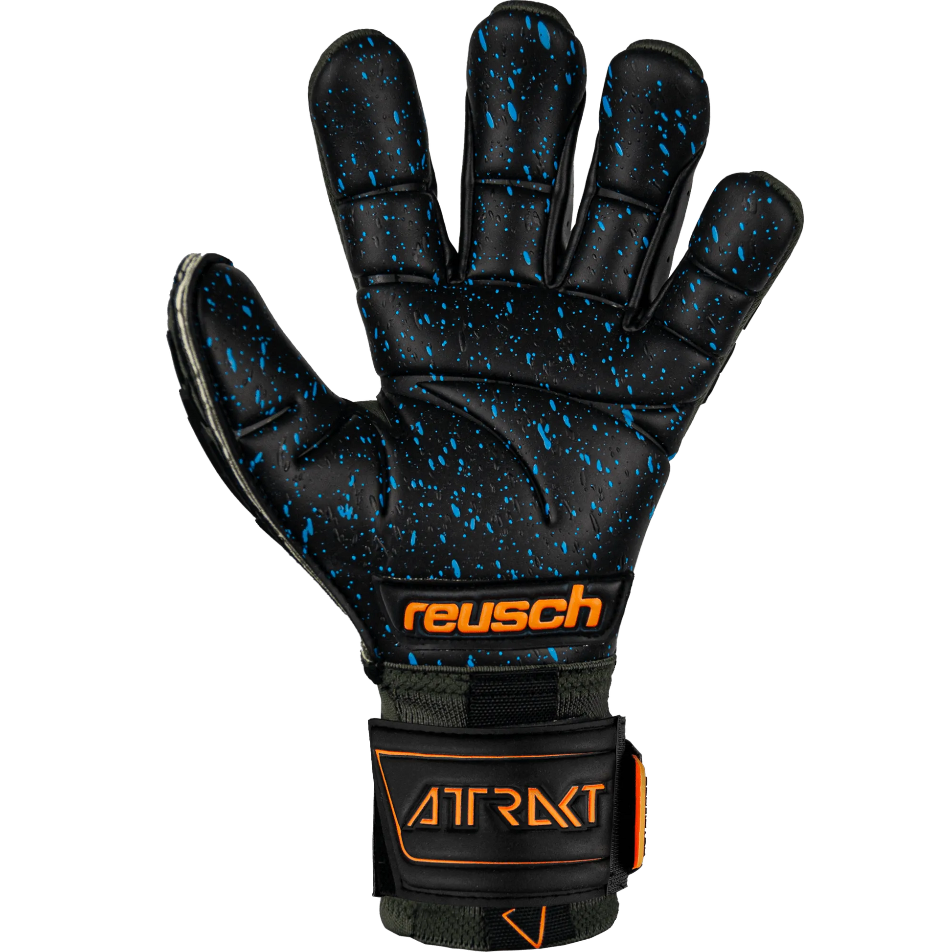 Reusch FG Fusion Ortho Goaliator Goalkeeper Gloves - Green-Black-Orange (Single - Inner)