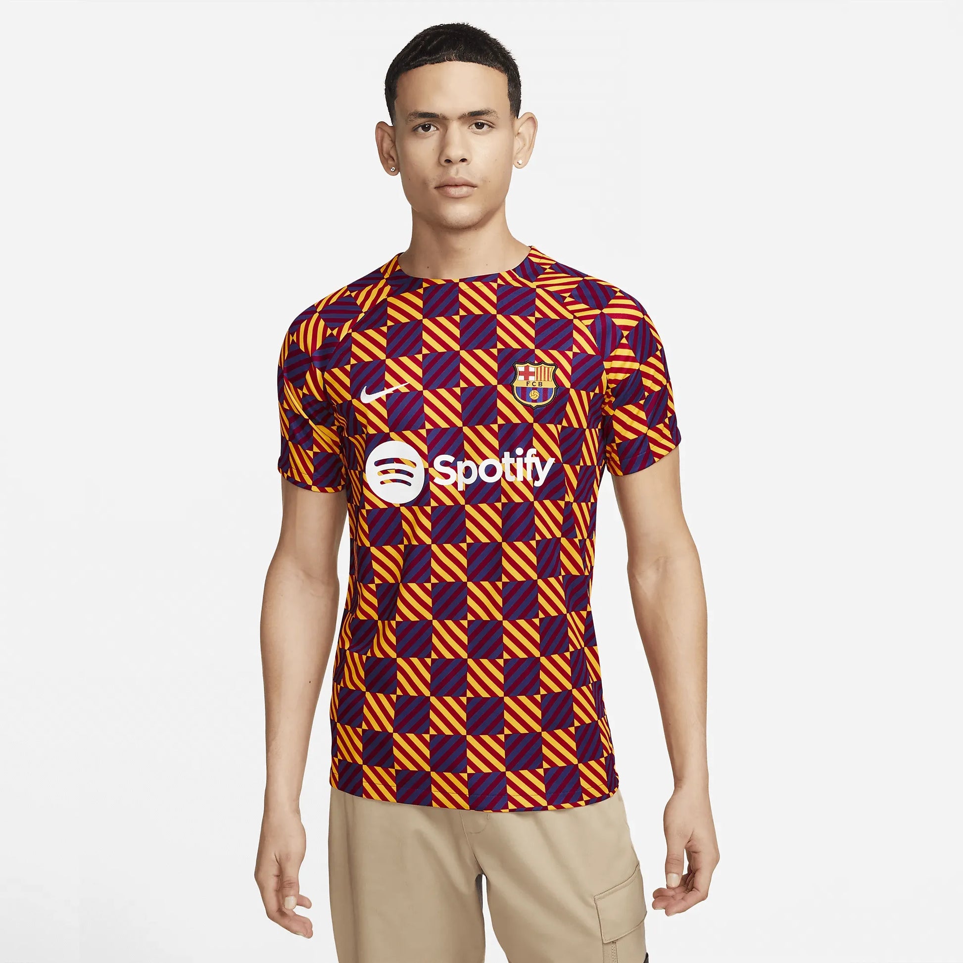 Nike 2023 Barcelona Men's Pre-Match Jersey (Model - Front)