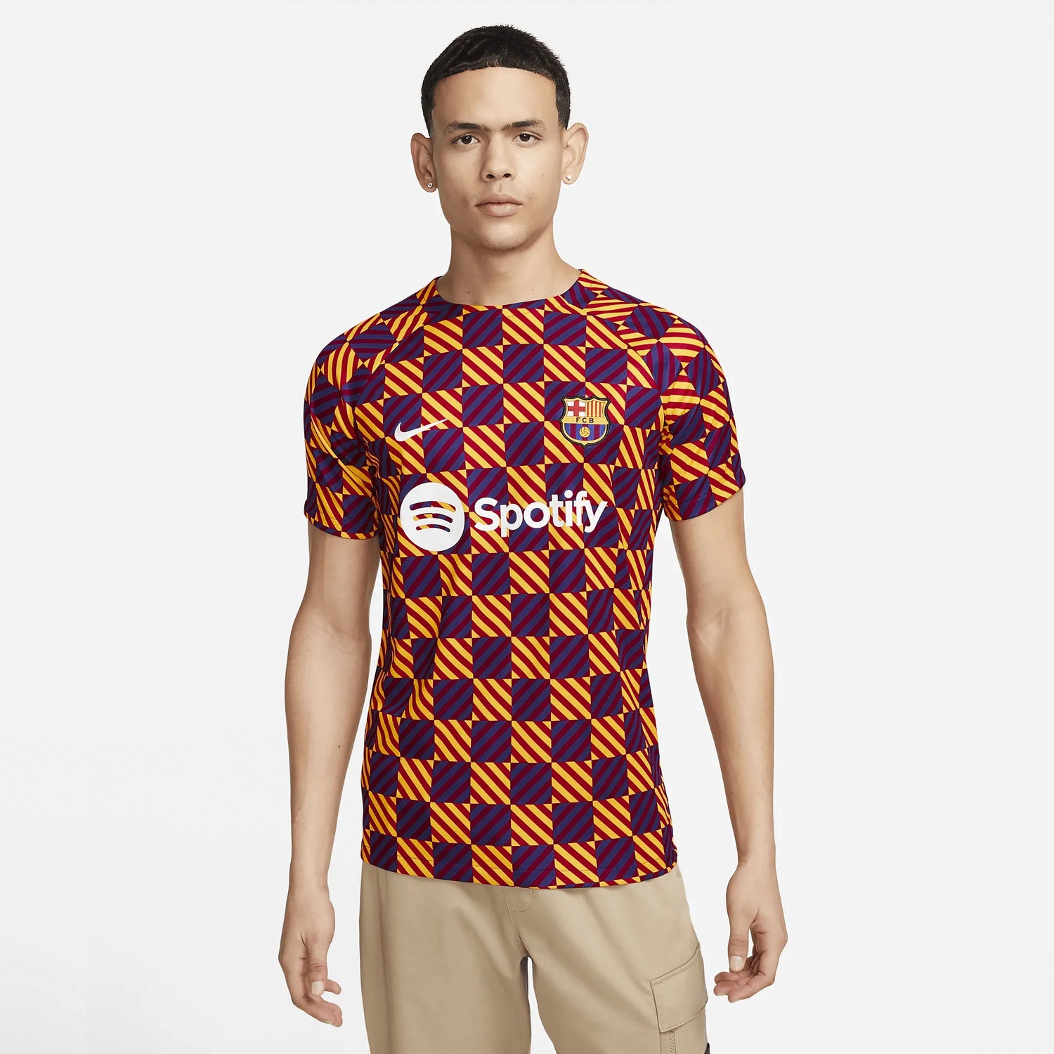 Nike 2023 Barcelona Men's Pre-Match Jersey (Model - Front)