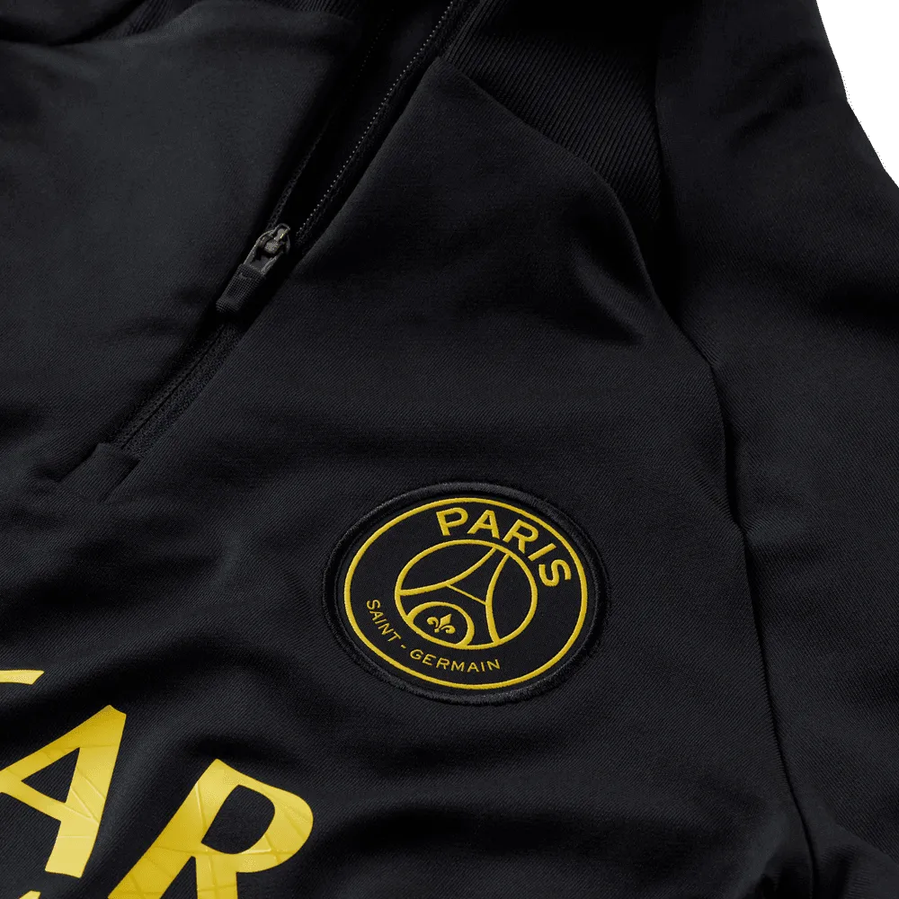 Jordan 2022-23 Youth PSG Strike Drill Top - Black - Yellow (Detail 4)