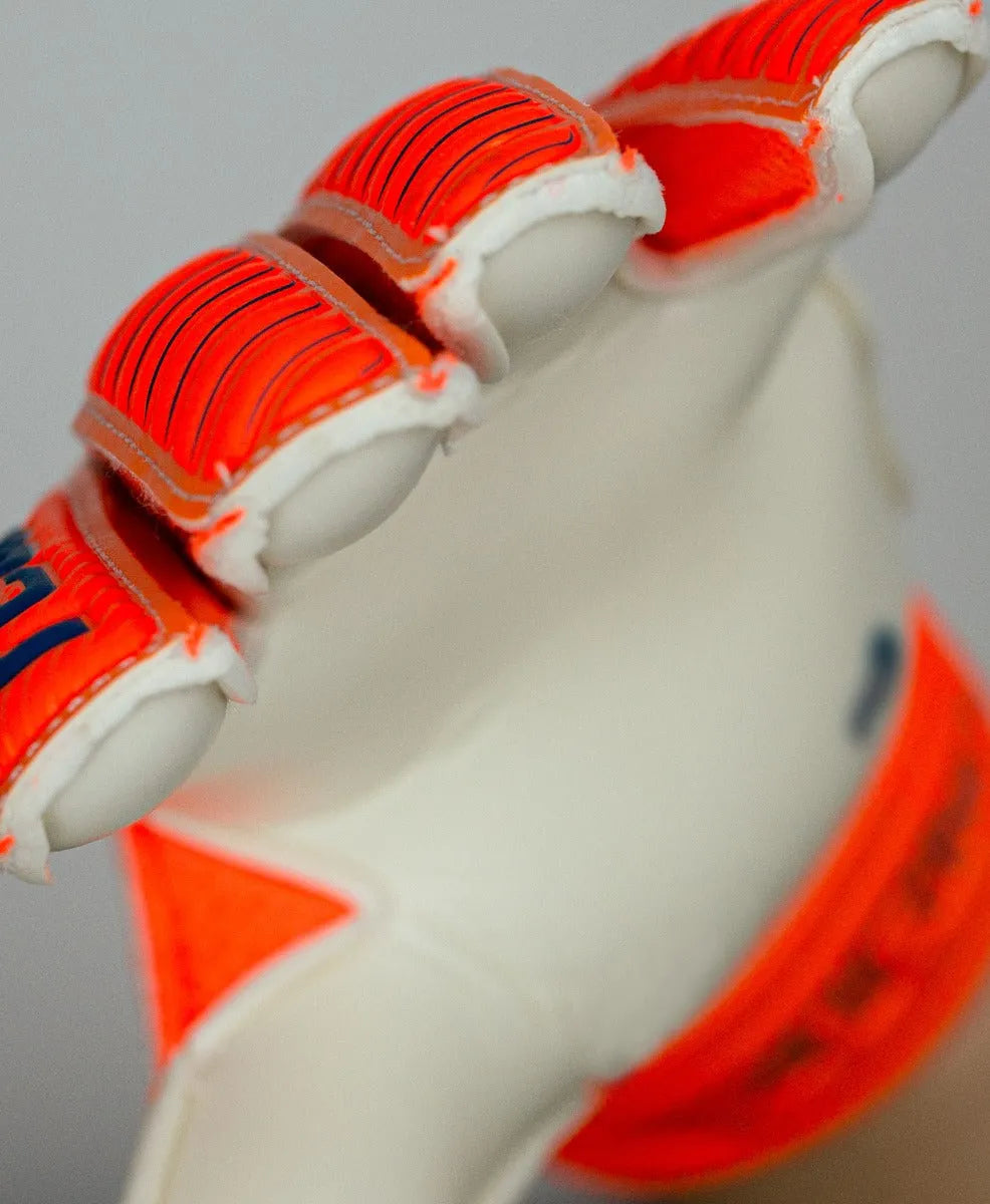 Reusch JR Attrakt Solid Goalkeeper Gloves - Orange-Blue (Detail 1)