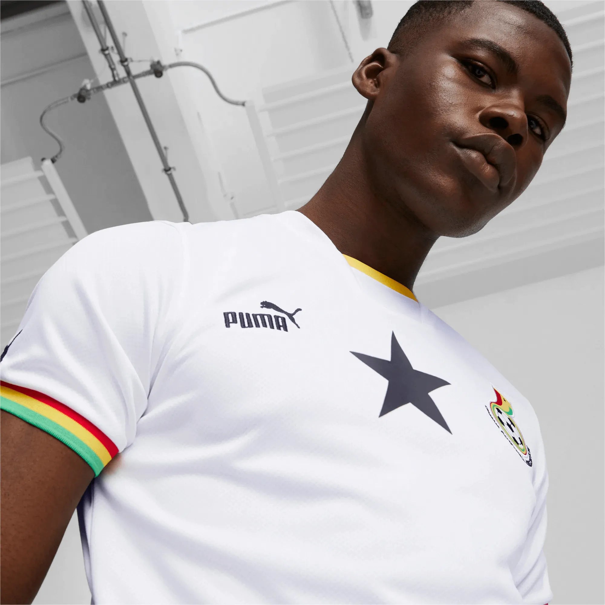 Puma 2022-23 Ghana Home Jersey - White (Detail 1)