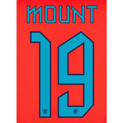 England 2022-23 Away Mount #19 Jersey Name Set (Back)