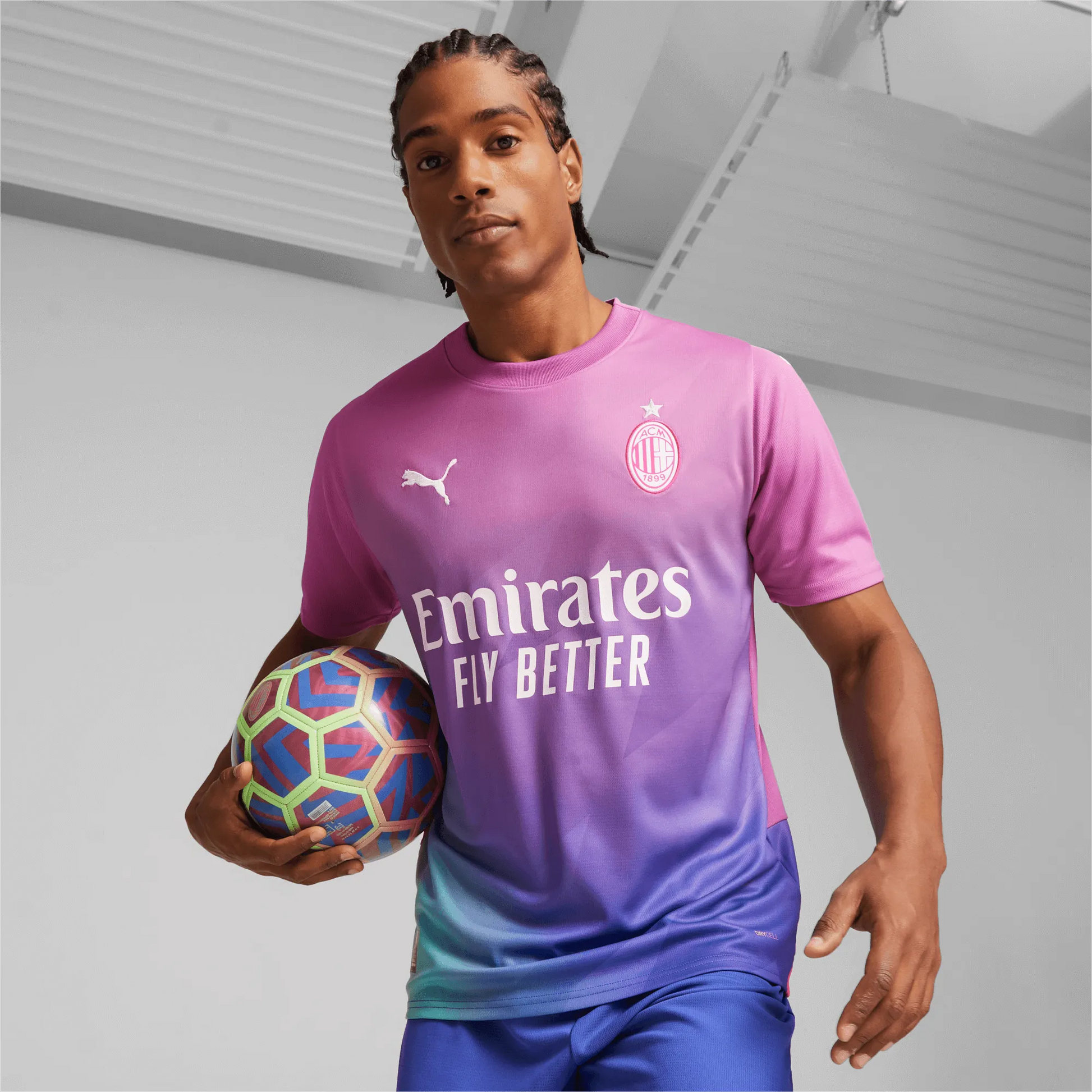 Puma 2023-24 AC Milan Men's Stadium Third Jersey (Model - Front)