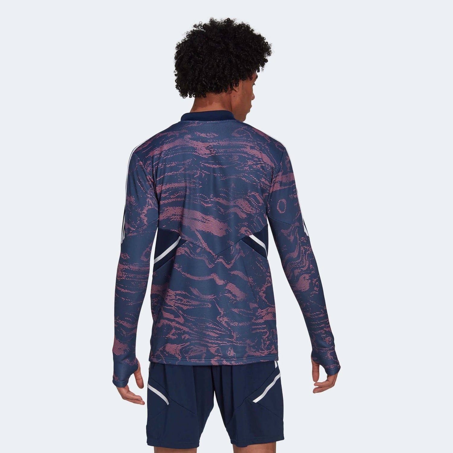 adidas 2022-23 Juventus EU Training Top - Navy-Rose (Model - Back)