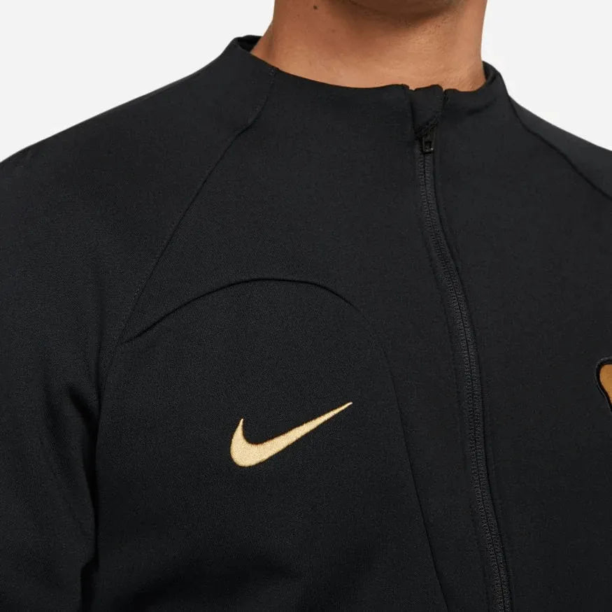 Nike 2023 Pumas UNAM Academy Pro Full-Zip Knit Jacket - Black-Gold (Detail 3)