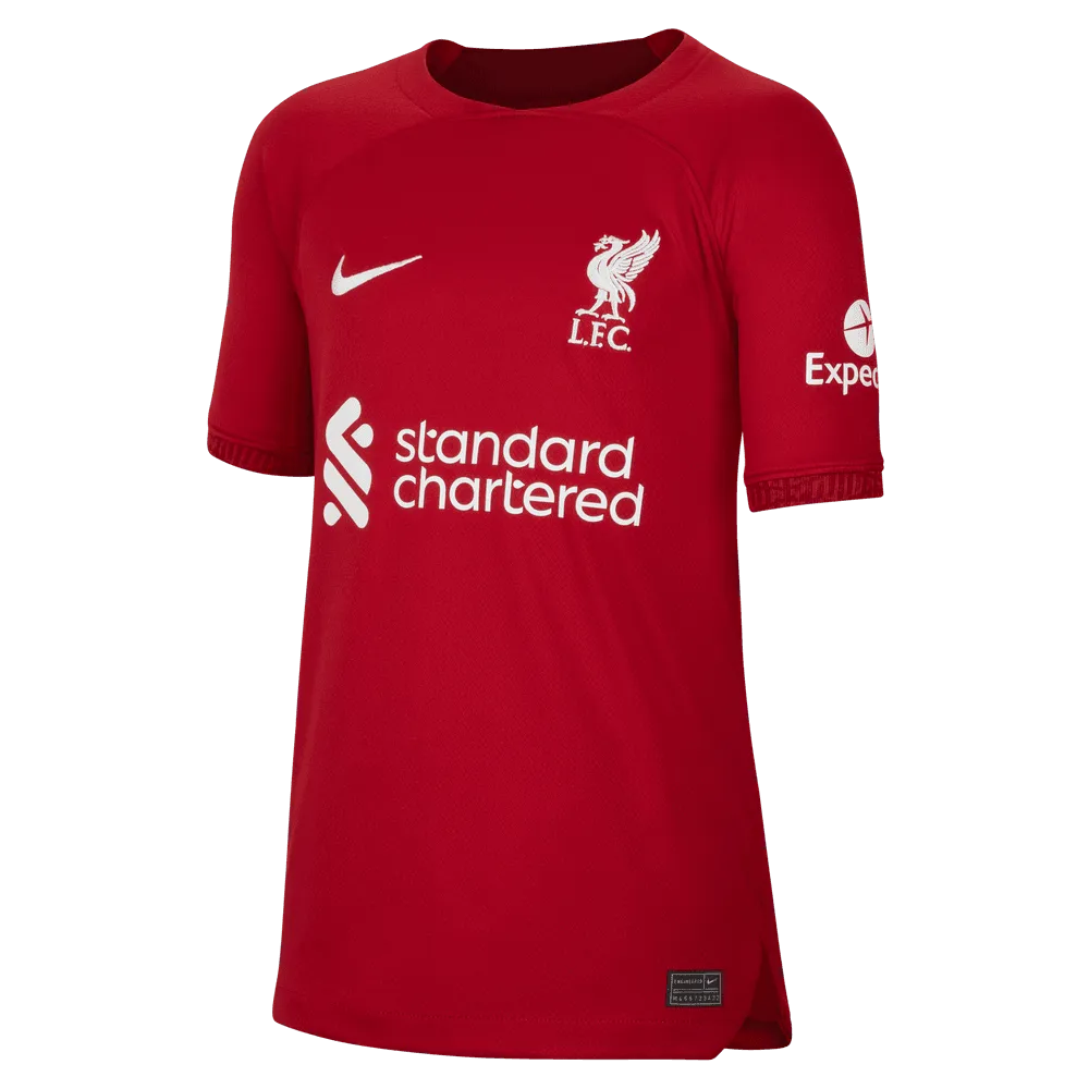 Nike 22-23 Liverpool FC Youth Home Jersey - Red-White (Front)