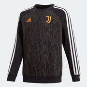 Adidas 2020-21 Juventus Youth Crewneck Sweater - Black-Orange