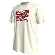 Nike 2022-23 Portugal Original Tee - Light Beige-Burgundy (Front)