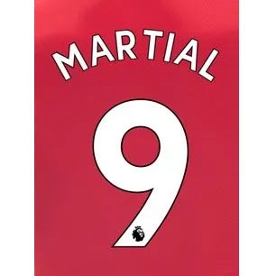 Man United 2019/22 Home Martial #9 Jersey Name Set