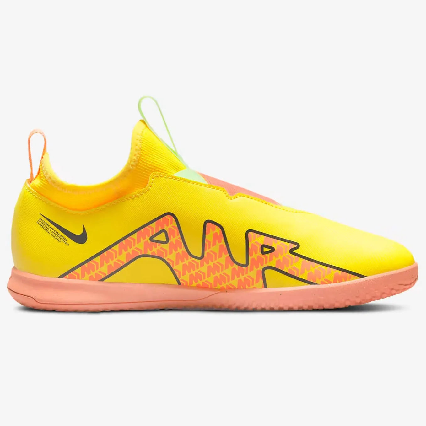 Nike Jr Zoom Vapor 15 Academy Indoor - Yellow Strike-Sunset Glow (Side 2)