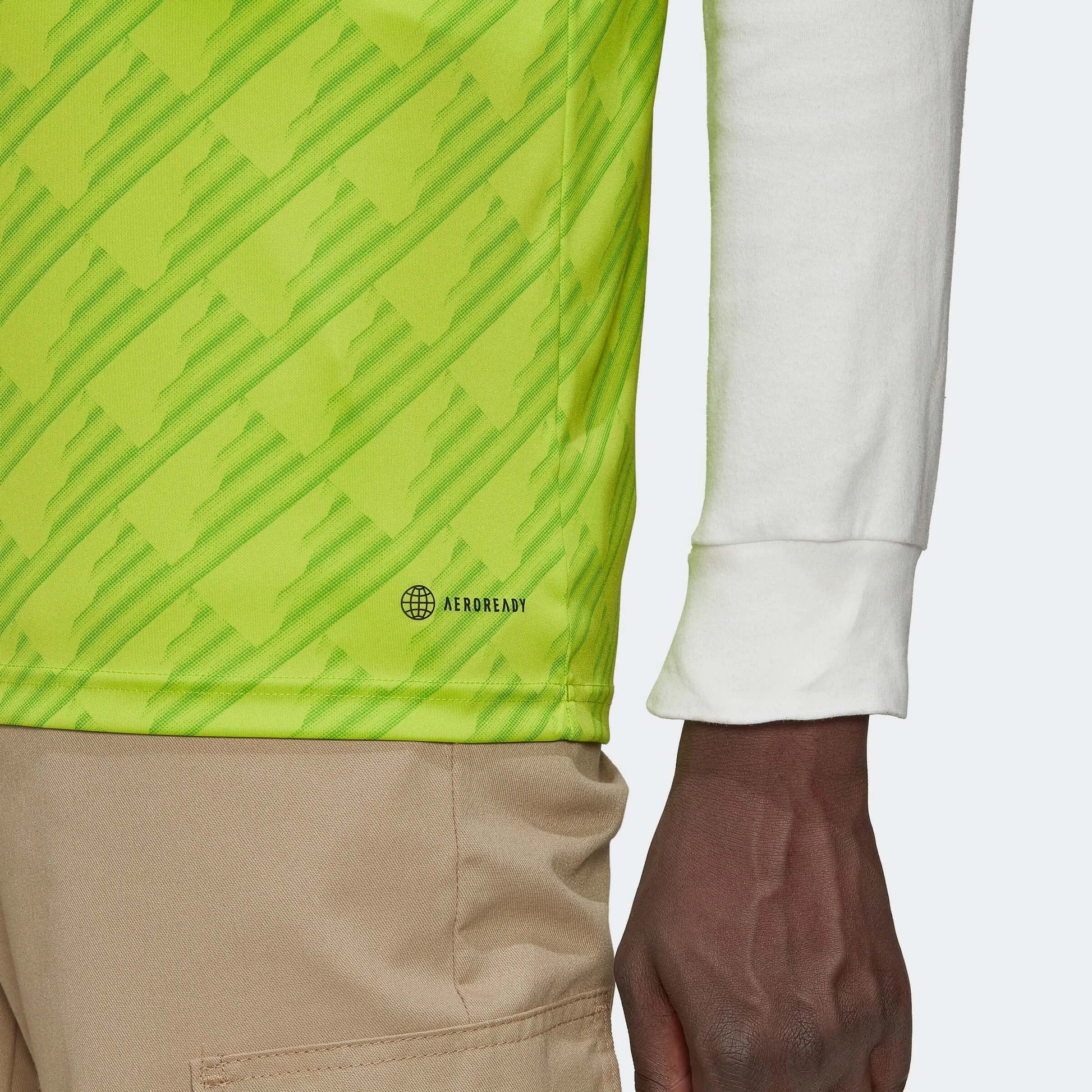 adidas 2022-23 Manchester United Third Jersey - Solar Slime (Detail 2)