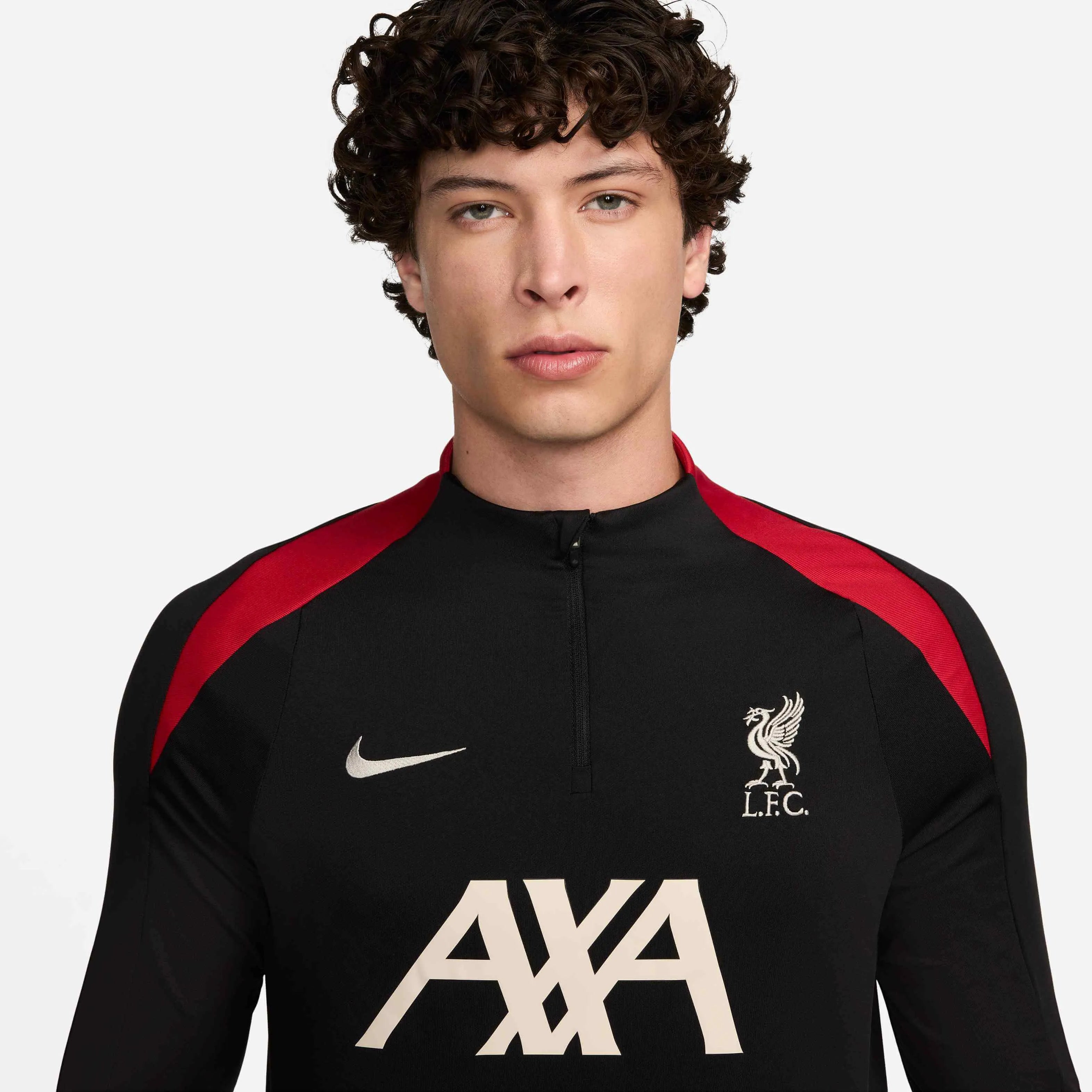 Nike 2024-25 Liverpool Men's Strike Drill Top Black/Black/Gym Red/Light Orewood Brown (Detail 1)