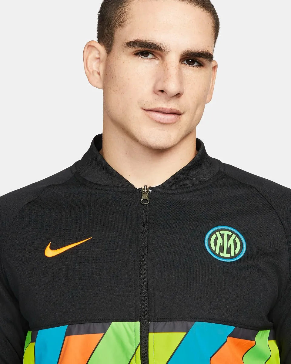 Nike 2021-22 Inter Milan I96 Anthem Jacket - Black-Multi (Detail 1)