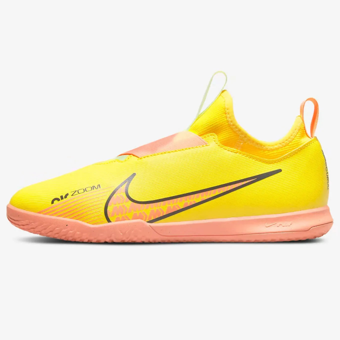 Nike Kids Zoom Vapor 15 Academy Indoor - Yellow Strike-Sunset Glow (Side 1)