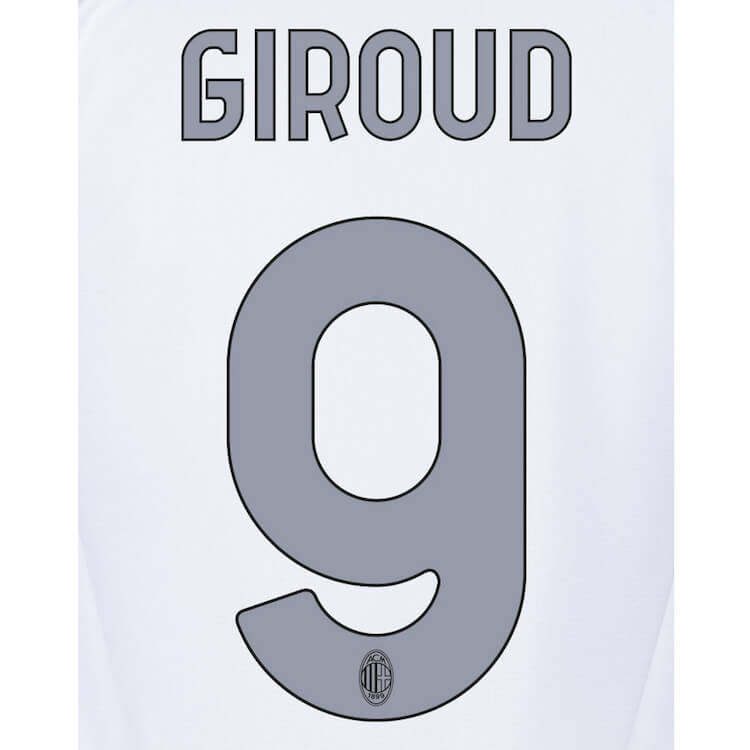 AC Milan 2023 24 Away Giroud #9 Jersey Name Set (Back)