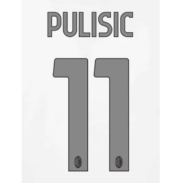 AC Milan 2023 24 Away Pulisic #11 Jersey Name Set (Back)