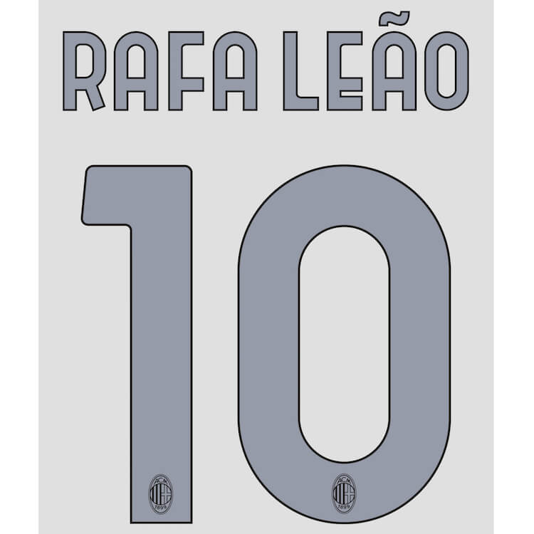AC Milan 2023 24 Away Rafa-Leao #10 Jersey Name Set (Back)