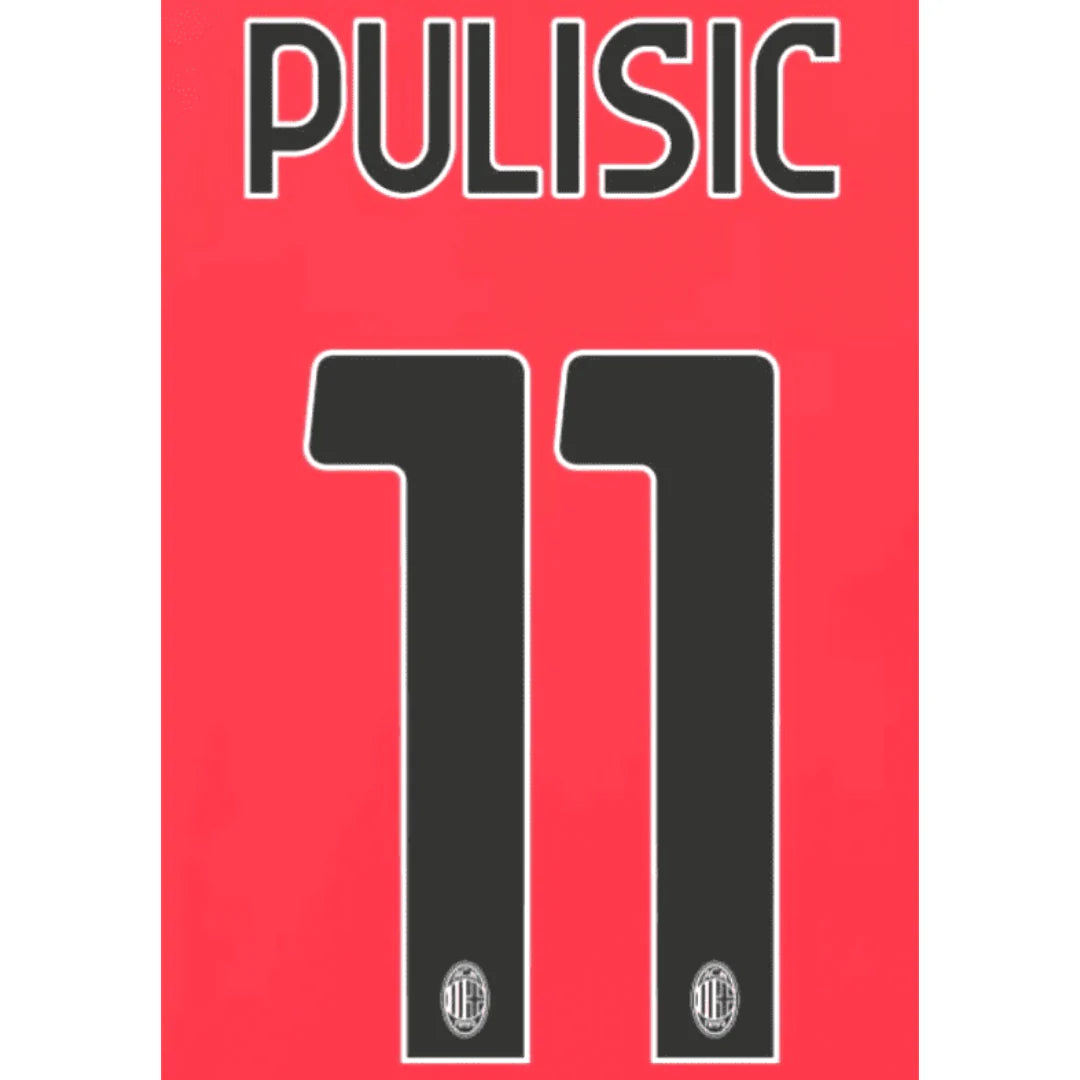 AC Milan 2023/24 Home Pulisic #11 Jersey Name Set