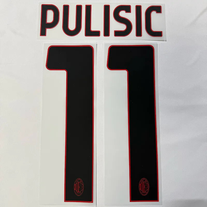 AC Milan 2024/25 Away PULISIC #11 Official Name Set